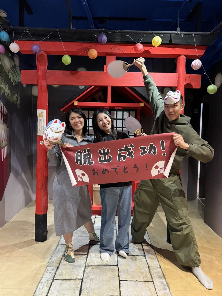 my family completing an escape room at Fun Lock